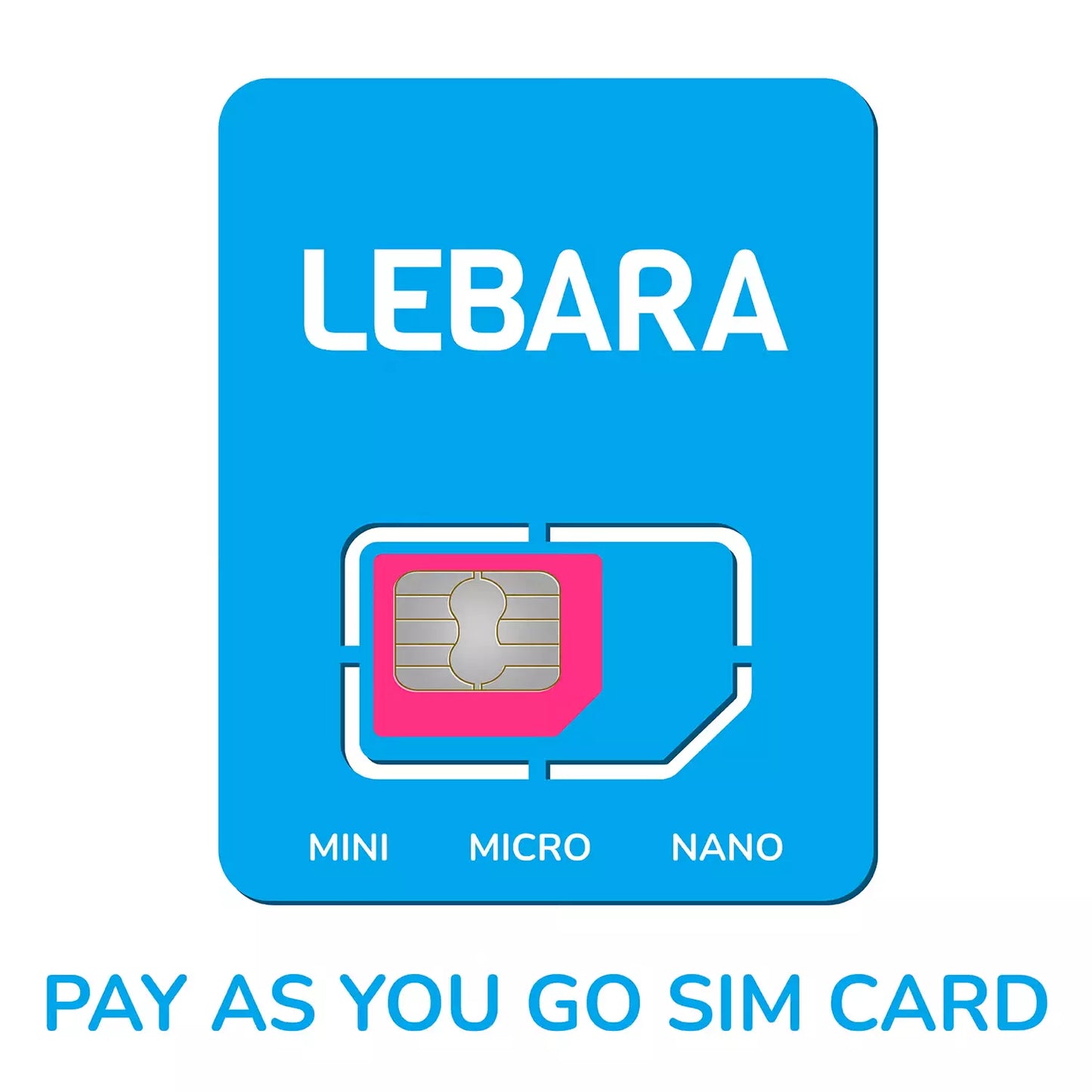 Lebara SIM Card 170GB in Spain/ 32GB Euro Roaming / Unlimited Calls